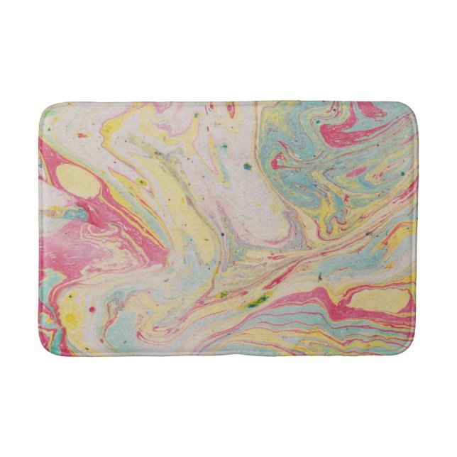 Marble Granite Texture Colourful    Bath Mat (Front)