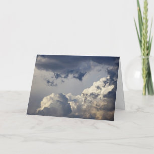 Marble Grey and White Clouds Background Card