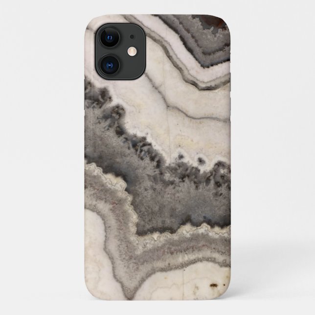 Marble grey  black white agate gemstone  Case-Mate iPhone case (Back)