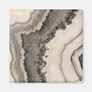 Marble grey black white agate natural gemstone magnet