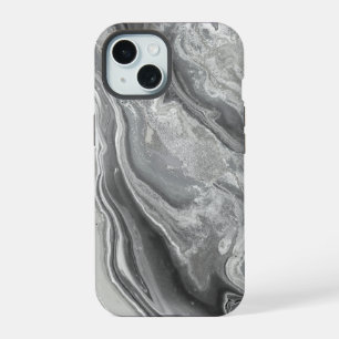 Marble Grey Light Simple Background iPhone 15 Case
