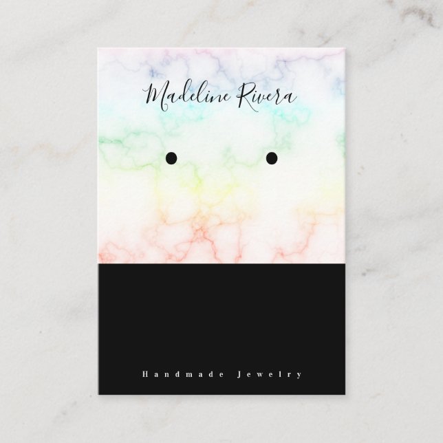 Marble Handmade Artisan Earring Display Cards (Front)