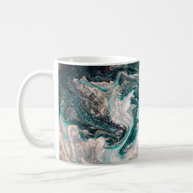 Marble Handmade: Traditional Luxury Texture. Coffee Mug (Left)