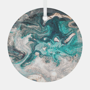 Marble Handmade: Traditional Luxury Texture. Glass Tree Decoration