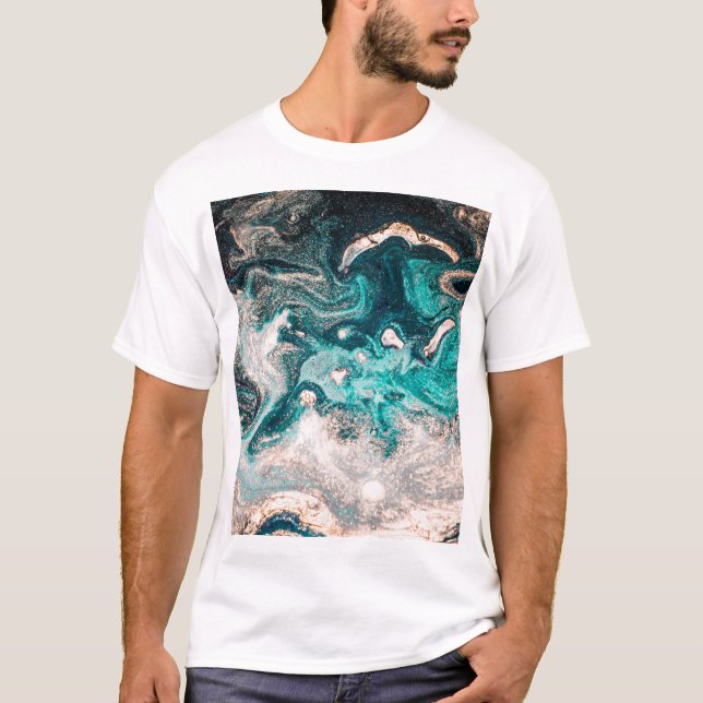 Marble Handmade: Traditional Luxury Texture. T-Shirt (Front)