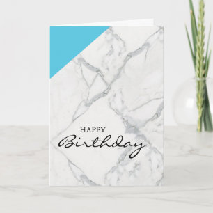 Marble Happy Birthday Card