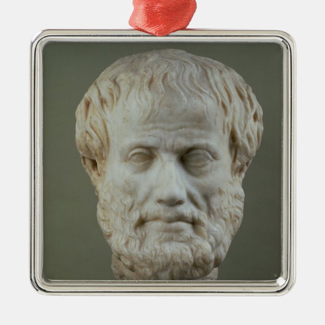 Marble head of Aristotle Metal Ornament (Front)