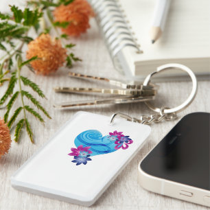 Marble Hearts Key Ring