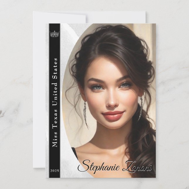 Marble Ice Pageant Sash Autograph Card (Front)