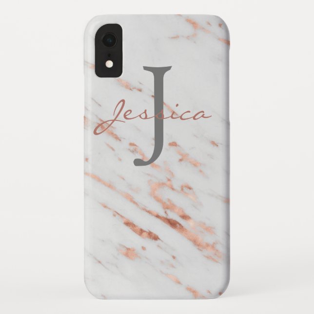 Marble initial and name phone case (Back)