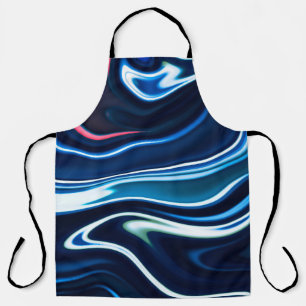 Marble ink colourful. Blue marble pattern texture Apron