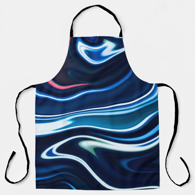 Marble ink colourful. Blue marble pattern texture  Apron (Front)