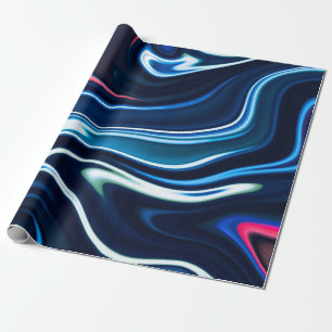 Marble ink colourful. Blue marble pattern texture Wrapping Paper