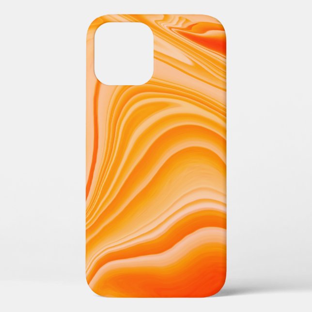 Marble ink colourful. Orange marble pattern of the Case-Mate iPhone Case (Back)