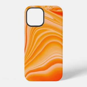 Marble ink colourful. Orange marble pattern of the iPhone 12 Case