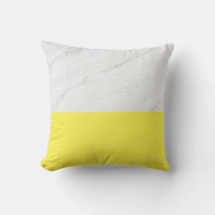 Marble lemon yellow cushion