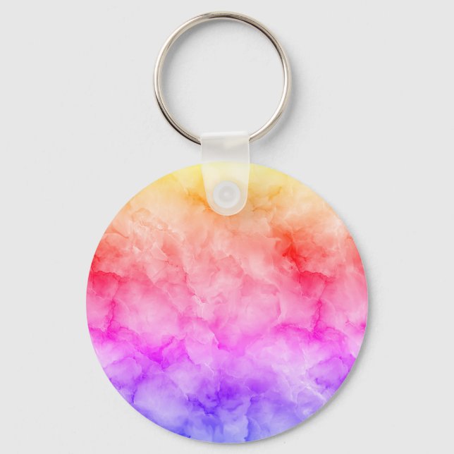 Marble-Like Texture in Pink and Purple Key Ring (Front)