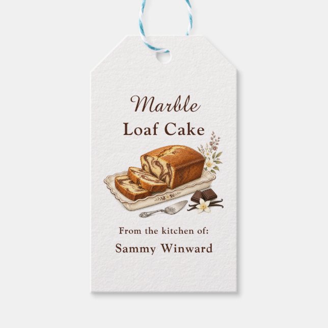 Marble Loaf Cake Gift Tags (Front)