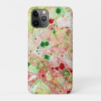 Marble Look Modern Abstract Pink Red Yellow Green