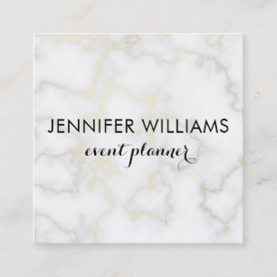Marble Look with Faux Gold Accents Business Card