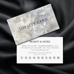 Marble, Loyalty 10,  Salon Business Card