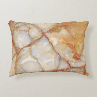 Marble Majesty: Glossy Elegance Decorative Cushion