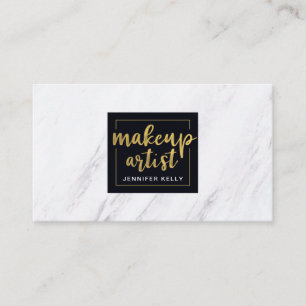 Marble Makeup Artist Business Card