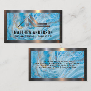 Marble   Metal   Real Estate Logo Business Card