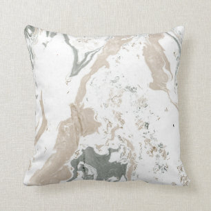 Marble Minimal Home Decor Ivory Creamy Cali White Cushion