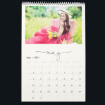 Marble Minimalist Script Multi Family Photo Calendar<br><div class="desc">Create the perfect calendar this year with this modern minimalist design. The design easily allows you to personalise the covers and months with your photos, and each month features the name of the month written in a sweet hand lettered script typography, over a soft white background. Most images courtesy of...</div>