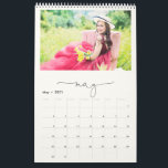 Marble Minimalist Script Multi Family Photo Calendar<br><div class="desc">Create the perfect calendar this year with this modern minimalist design. The design easily allows you to personalise the covers and months with your photos, and each month features the name of the month written in a sweet hand lettered script typography, over a soft white background. Most images courtesy of...</div>