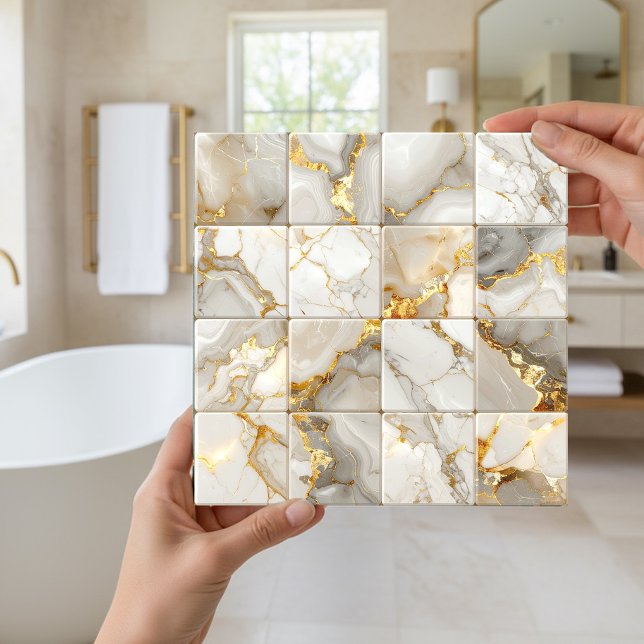 Marble Mix 4x4 Squares Ivory ID1186b Ceramic Tile (Creator Uploaded)