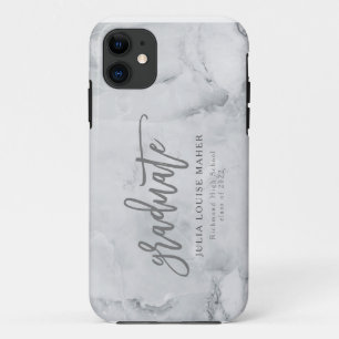 marble modern elegant graduate iPhone 11 case