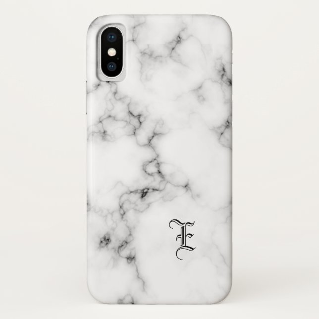 Marble monogram Case-Mate iPhone case (Back)
