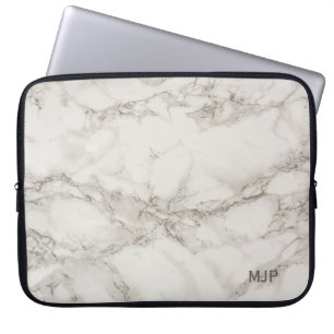 Marble Monogram Laptop Sleeve