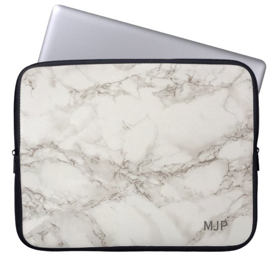 Marble Monogram Laptop Sleeve