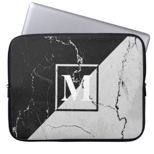 Marble Monogram Laptop Sleeve