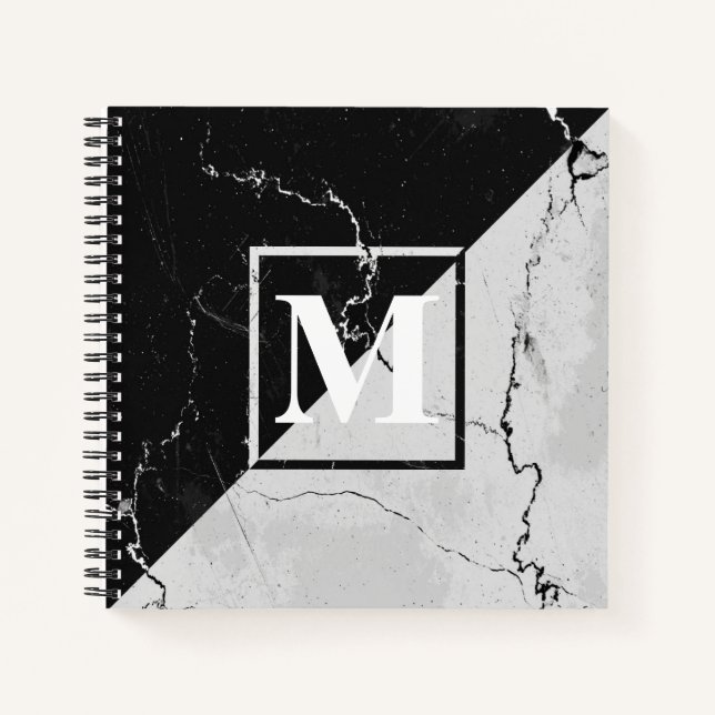 Marble Monogram Notebook (Front)
