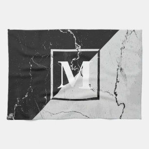 Marble Monogram Tea Towel