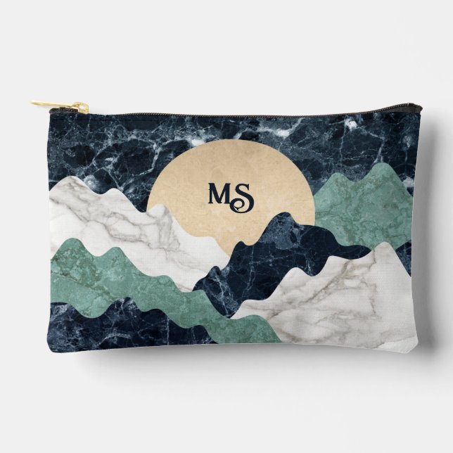 Marble Mountain Landscape Monogram Accessory Pouch (Front)