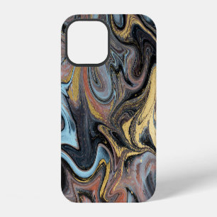 Marble Nature Artwork Golden Glitter iPhone 12 Case