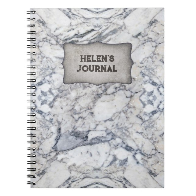 "Marble" Notebook with your Name (Front)