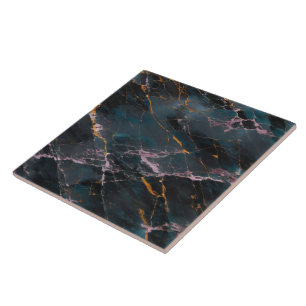 Marble Ocean Blue Pink Gold Popular Collection Ceramic Tile