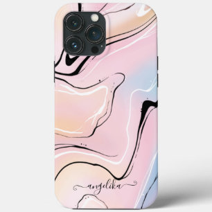 Marble Ombre Custom Name iPhone 13 Pro Max Case