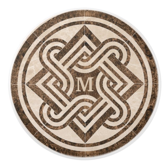 Marble Ornament  Ceramic Knob (Front)