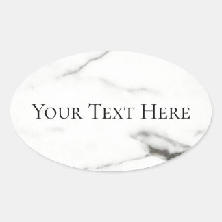 marble oval sticker