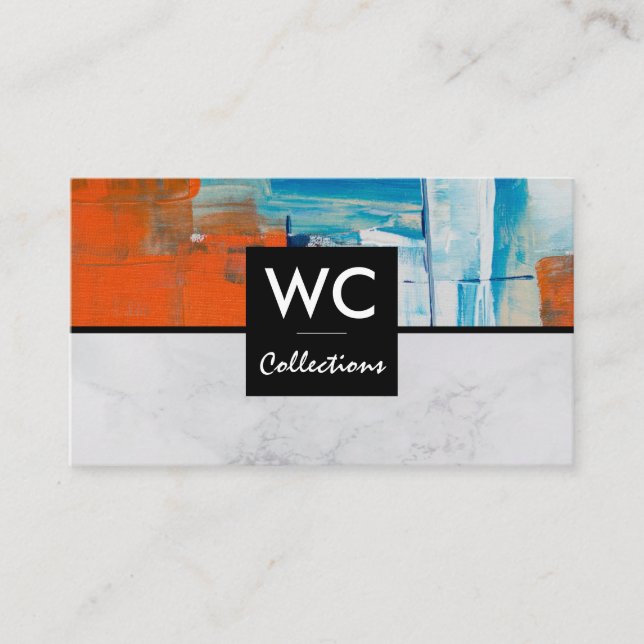 Marble | Paint Strokes | Artist Business Card (Front)