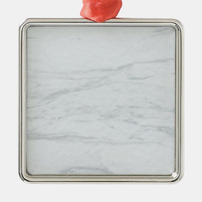 Marble Pastel Glitter Premium Square Ornament (Front)