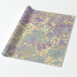 Marble Pastel Gold Aqua Strokes Gift Idea  Wrapping Paper<br><div class="desc">Minimalism and elegance according to acctual interior decor trends. 
 For Many Luxury Glam Occasions</div>