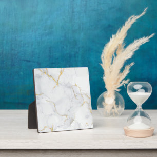 Marble Pastel Stone Tabletop Plaque with Easel